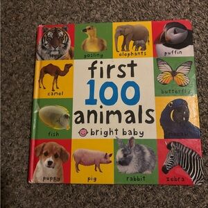 First 100 Animals Book - Multicolor